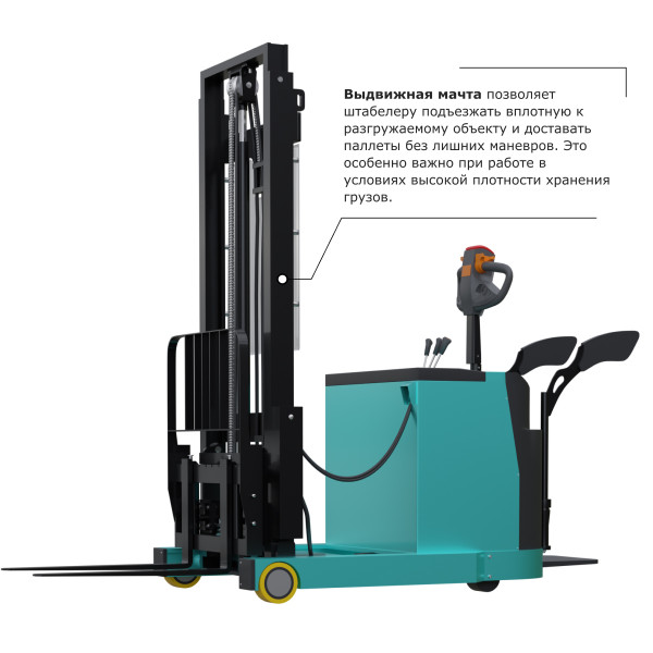 Штабелер с выдвижной мачтой (мини-ричтрак) PROLIFT PRO MRV 2055 li-ion