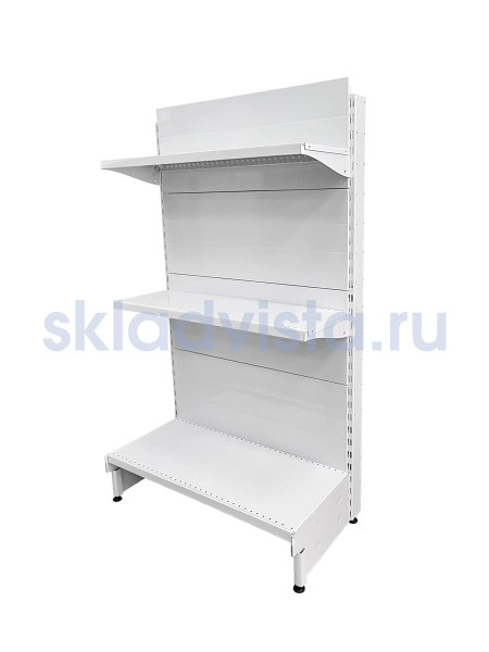 Стеллаж торговый пристенный 900х400х1550h