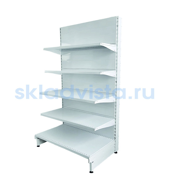 Стеллаж торговый пристенный 1250х500х1950h